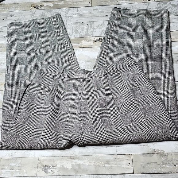 Vintage Giorgio Sant'Angelo Houndstooth Pant Wool High Waist 90s trousers - Picture 4 of 8
